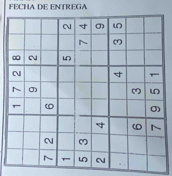 FECHA DE ENTREGA