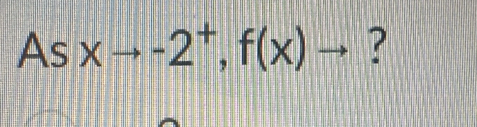 Asxto -2^+,f(x)to ?