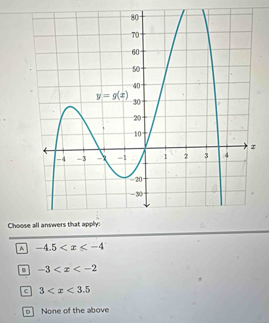 Choo
A -4.5
B -3
C 3
D None of the above