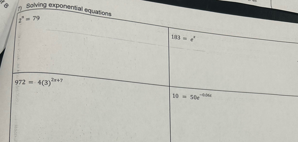 f8 ) Solving expone