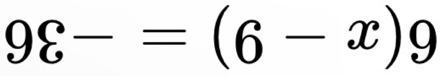 9xi -=(6-x)9