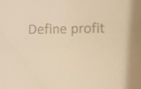 Define profit