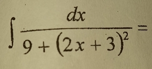 ∈t frac dx9+(2x+3)^2=