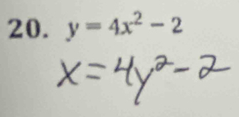 y=4x^2-2