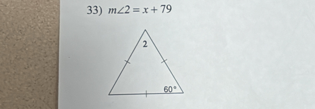 m∠ 2=x+79