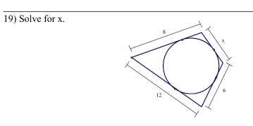 Solve for x.