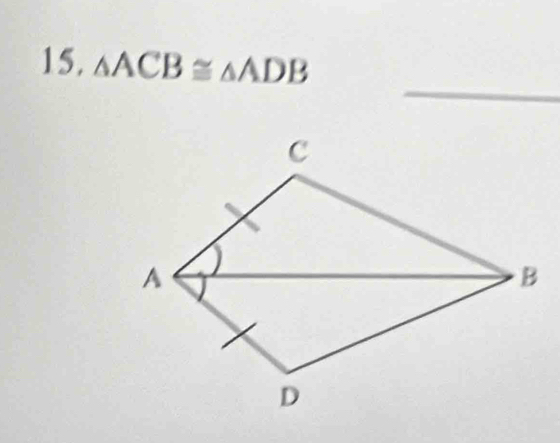 △ ACB≌ △ ADB
_