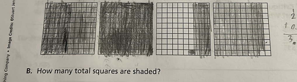 How many total squares are shaded?