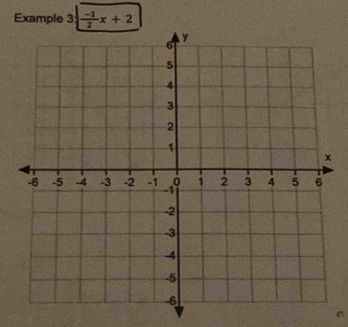 Example 3:  (-1)/2 x+2