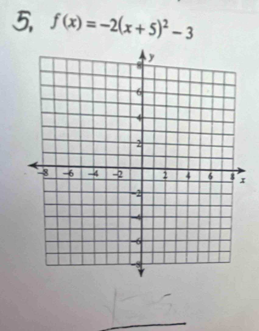 5 f(x)=-2(x+5)^2-3