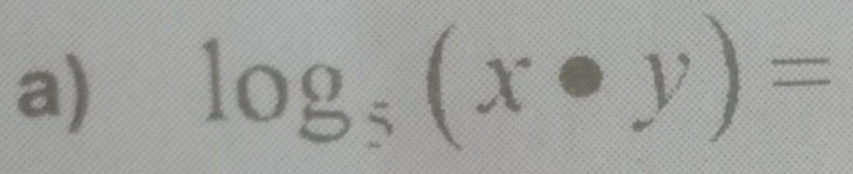 log _5(x· y)=