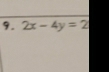 2x-4y=2