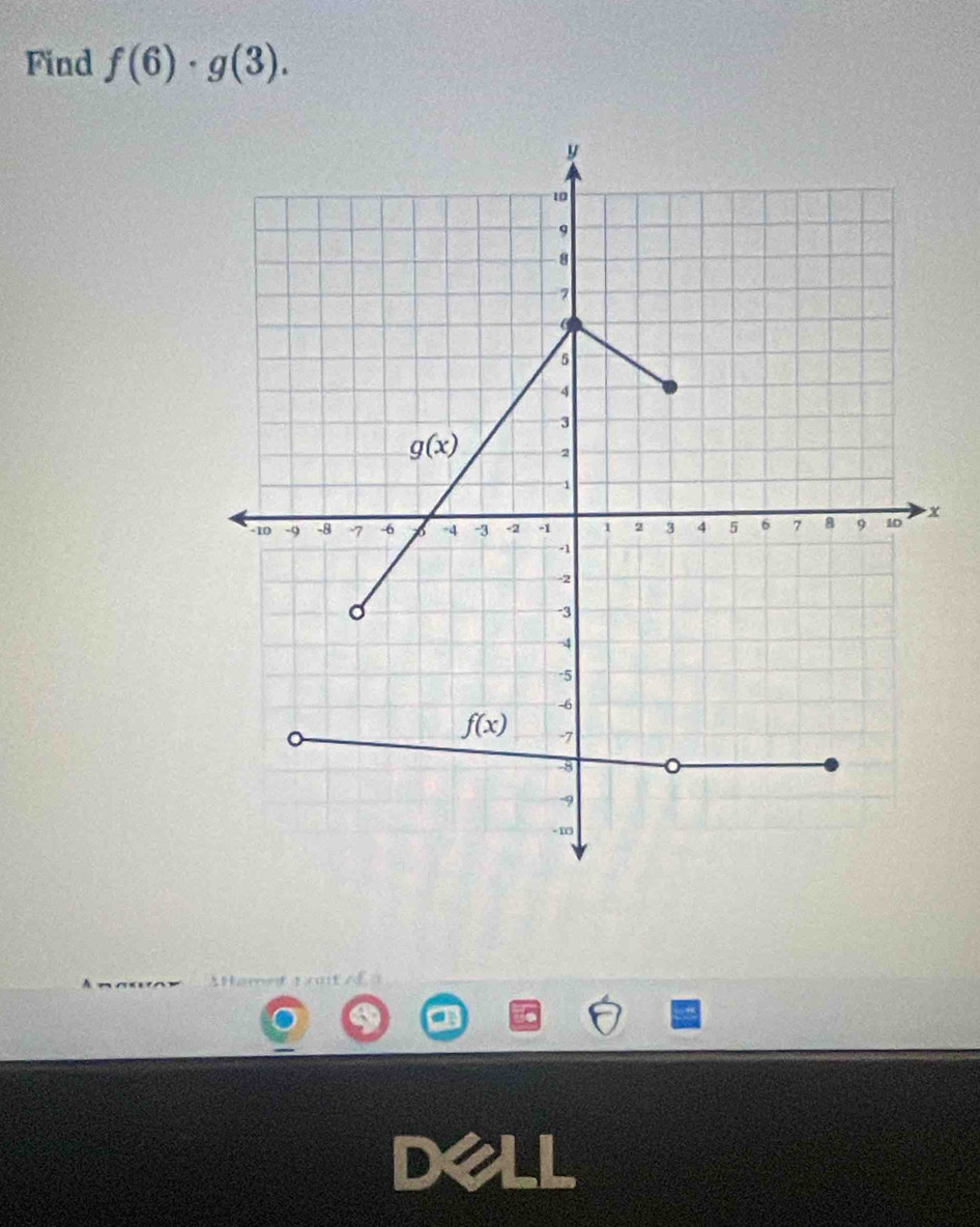 Find f(6)· g(3).
x