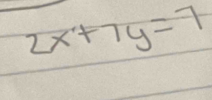 2x+7y=7