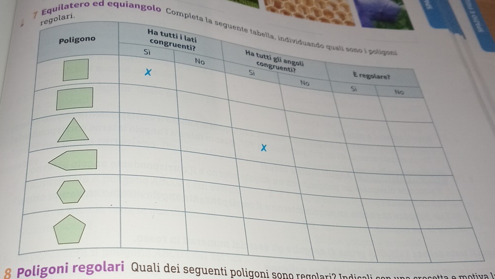 Equilatero ed equiangolo Com
8 Poligoni regolari Quali dei seguenti poligoni sono regolari ? Indica c