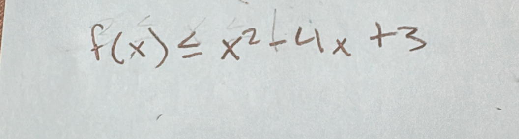 f(x)≤ x^2-4x+3