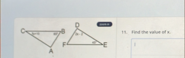 Find the value of x.