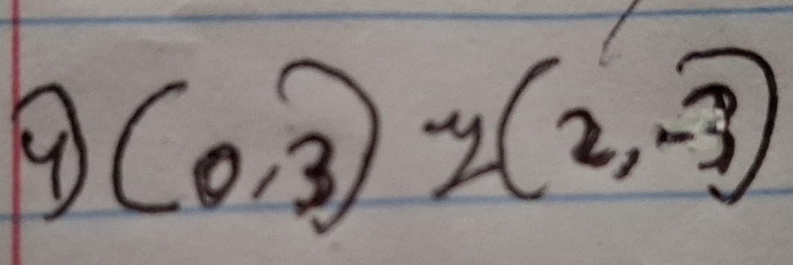 ④ (0,3)-y(2,-3)