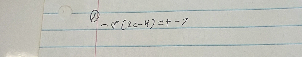 -8(2c-4)=t-7