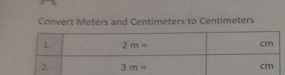 Convert Meters and Centimeters to Centimeters