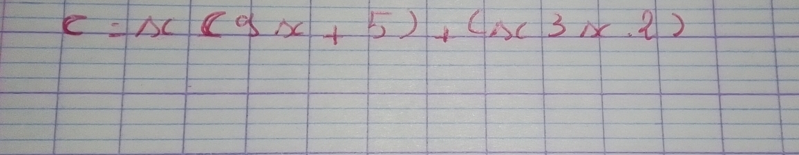 c=x(9x+5)+(x3x.2)