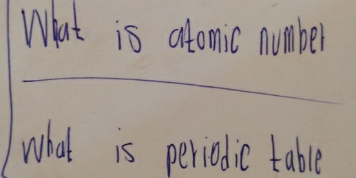 What is afomic number 
what is periodic tabe