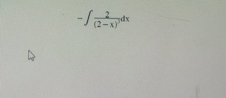 -∈t frac 2(2-x)^3dx