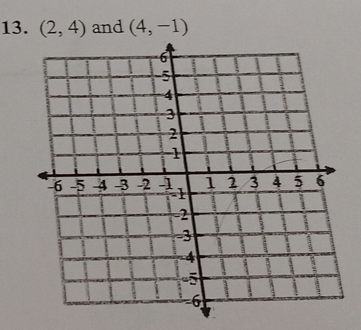 (2,4) and (4,-1)