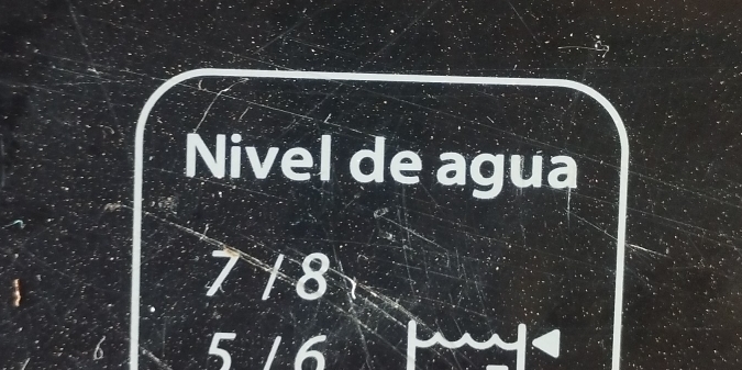 Nivel de agua
7 18
5 /6