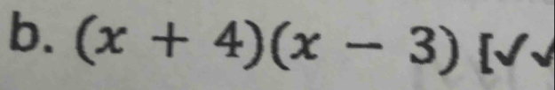 (x+4)(x-3) [√v