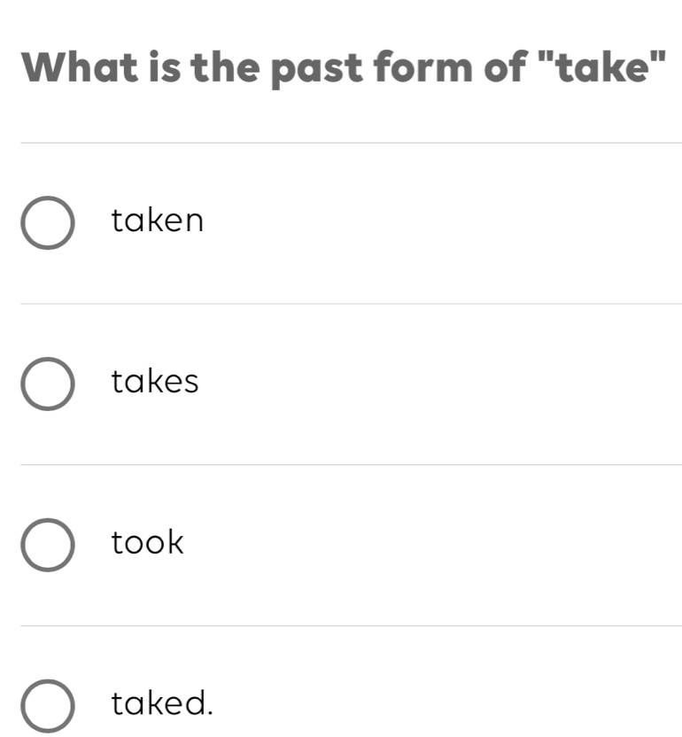 Resuelto:What is the past form of 