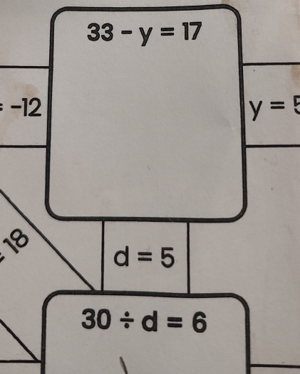 33-y=17
=-12
y=5.0
d=5
30/ d=6