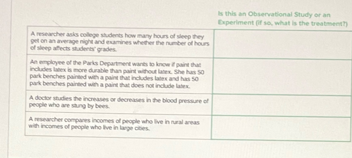 Is this an Observational Study or an 
Exp)