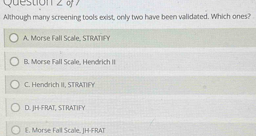 Solved: 8 7 Although many screening tools exist, only two have been ...