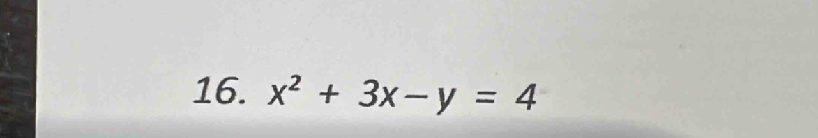 x^2+3x-y=4