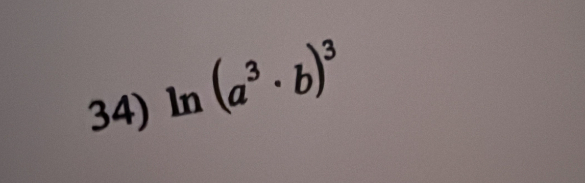 ln (a^3· b)^3