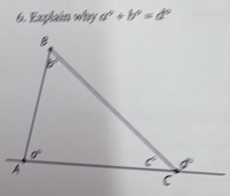 Explain why a^2+b^2=d^2