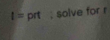 t= ort; solve for r