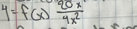 4=f(x) 20x/4x^2 