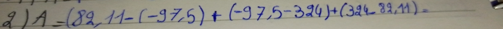 A=(82,11-(-97,5)+(-97,5-324)+(324-82,11)=