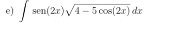 ∈t sen(2x)sqrt(4-5cos (2x))dx