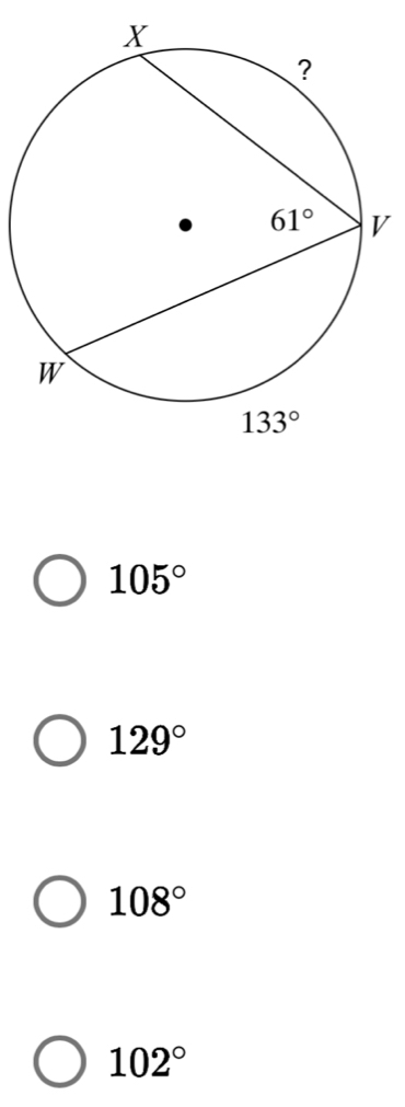 105°
129°
108°
102°