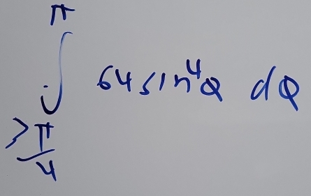 ∈t _- π /4 ^π 4csc (4x+ π /4 )dQ