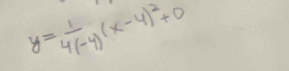 y= 1/4(-4) (x-4)^2+0