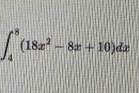 ∈t _4^(8(18x^2)-8x+10)dx