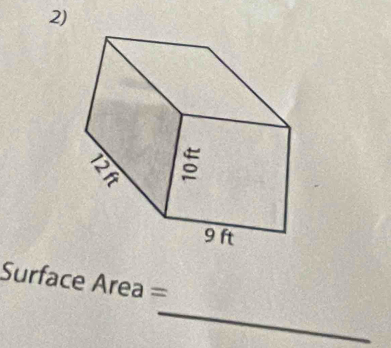 Surface Area =
_