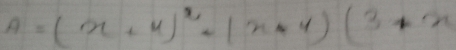 A=(x+4)^2-(x+4)(3+x