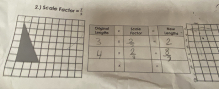 2.) Scale Factor = 2/3 