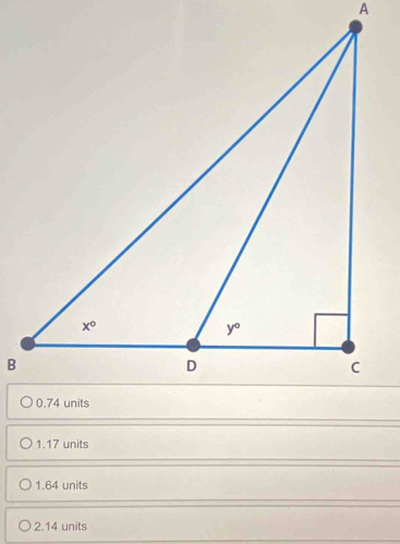 1.17 units
1.64 units
2.14 units