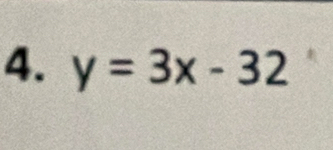 y=3x-32